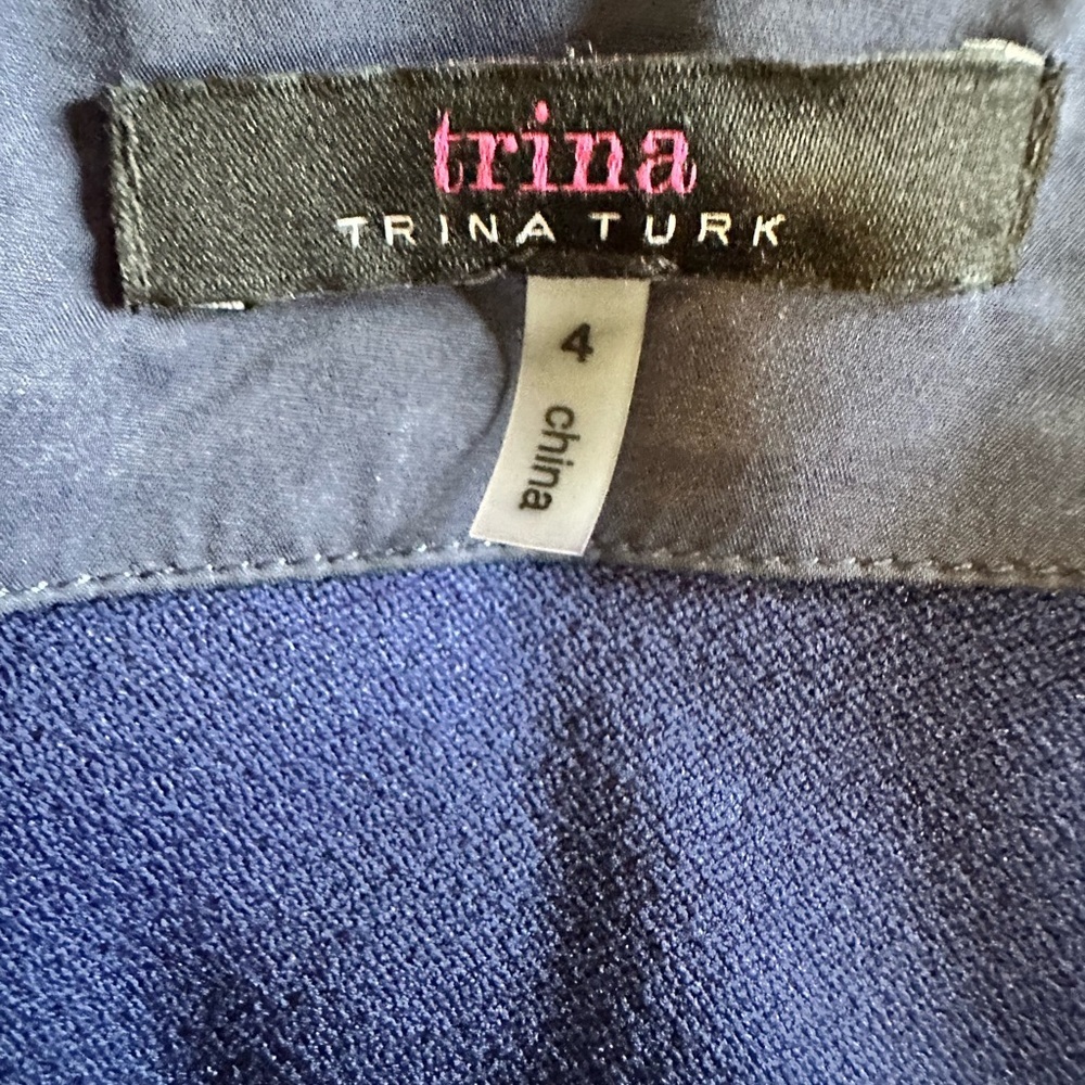 Trina Turk Shell Beach Dress, navy, Size 4 - Picture 4 of 6